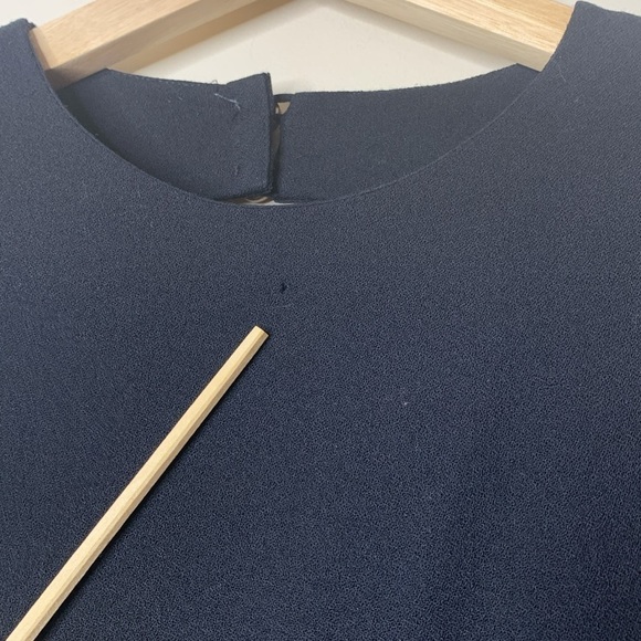 Pearl C | Vintage Black Crepe Wool Lined Long Sleeve Sheath Dress 6 - Picture 6 of 17